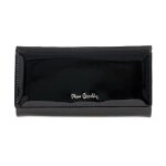 Portefeuille en cuir pierre cardin femme - grand portefeuille porte chquier femme - noir