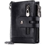 Portefeuille en cuir v�ritable pour hommesporte - monnaie miniporte - carte avec cha�neaccessoires de ...