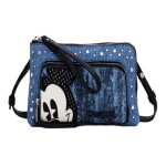 Portefeuille - desigual - mickey denim edge lisa - bleu - 100% polyurthane - zippe