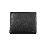 Portefeuille double carte �l�gant en cuir tommy hilfiger avec d�tails contrast�s