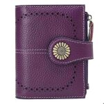 Portefeuille femme cuir porte monnaie porte - cartes16 emplacements pour cartes anti rfid zc8 violet