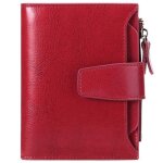 Portefeuille femme cuir porte monnaie fermeture eclaire carte rfid blocage zc1 rouge2