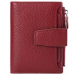 Portefeuille femme cuir porte monnaie fermeture eclaire carte rfid blocage zc1 rouge3