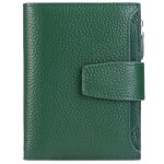 Portefeuille femme cuir porte monnaie fermeture eclaire carte rfid blocage zc1 vert