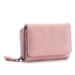 Portefeuille femme cuir porte monnaie petit poche  monnaie mini rose zc12