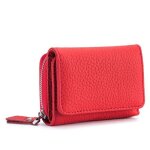 Portefeuille femme cuir porte monnaie petit poche  monnaie mini rouge zc12
