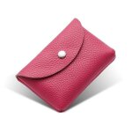 Portefeuille femme double couche porte monnaie en cuir pu court artificiel porte monnaie carte zc42 rouge ...