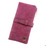 Portefeuille femme grand porte monnaie cuir long porte feuilles pour avec fentres zc17 rouge