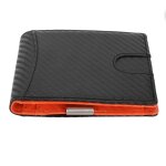 Portefeuille fin pour homme 10 emplacements pour cartes de cr�dit pince � billets en cuir blocage rfid ...