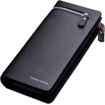 Portefeuille - ihrkleid bb1123zr - cuir noir - fermeture � bouton - pression - 195 x 10 x 3 cm