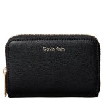 Portefeuille moyen � fermeture �clair avec logo moul� calvin klein