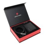 Portefeuille pierre cardin concadeau ceinture et portefeuille cuir (ligne gentleman)