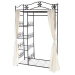 Portemanteau genf �tag�re m�tallique 172x100x43cm avec rideau