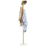 Portemanteau portant 8 patres homcom base ronde en marbre  32 x 164h cm meuble dentre pour vtements ...
