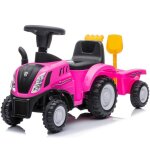Porteur enfant new holland t7 - avec remorque - 1  3 ans - rose