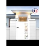 Portillon alu découpe laser en kit dimensions l. 1000 (entre piliers) x h. 1500 mm blanc (9010) Portillon alu découpe laser en kit dimensions l. 1000 (entre piliers) x h. 1500 mm blanc (9010)