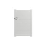 Portillon alu plein en kit dimensions l. 1000 (entre piliers) x h. 1700 mm blanc (9010)