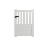 Portillon alu semi - ajour� en kit dimensions l. 1000 (entre piliers) x h. 1300 mm gris (7016)