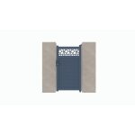 Portillon aluminium c07 gris 7016 - largeur entre piliers 1048mm - hauteur 1800mm