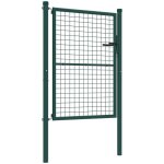 Portillon de jardin en acier 97 x 175 cm portail de jardin avec serrure cl�s et poign�e vert