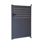 Portillon de jardin acier galvanis� avec serrure et poign�e axis