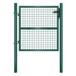 Portillon de jardin grillag� en acier galvanis� cl�ture avec serrure porte 87 x 90 cm