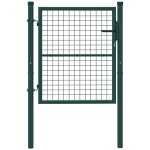 Portillon de jardin - outsunny - avec serrure cls et poigne - en acier - 97 x 150 cm - pour extrieur ...