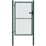 Portillon de jardin - outsunny - avec serrure cl�s et poign�e - en acier - 97 x 200 cm - pour ext�rieur ...