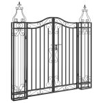 Portillon de jardin / portail dentrée vidaxl noir 121x8x120 cm fer forgé @316 Portillon de jardin / portail dentrée vidaxl noir 121x8x120 cm fer forgé @316