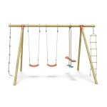 Portique bois 230 m topwood nani 2 pour 6 enfants