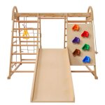 Portique descalade multifonction 7 en 1 en bois massif avec balançoire échelle toboggan pierres descalade ... Portique descalade multifonction 7 en 1 en bois massif avec balançoire échelle toboggan pierres descalade ...