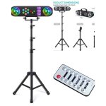 Portique lumineux - audio club - pc51set - 5 - en - 1 - 7 leds rgb - laser rouge et vert