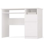 Porto - bureau informatique 1 porte et 1 tiroir droite - 51x985x755cm - blanc