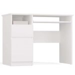 Porto - bureau informatique 1 porte et 1 tiroir gauche - 51x985x755cm - blanc