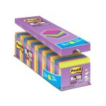 Post - it barquette de 24 bloc - notes super sticky - couleurs assorties Post - it barquette de 24 bloc - notes super sticky - couleurs assorties