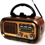 Poste radio portablepetite radio am / fm / sw bluetoothrtro radio  piles alimente par des piles rechargeabl ...