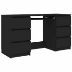 Poste de travail bureau dordinateur table dcriture dcor intrieur table dappoint noir 140x50x77 cm
