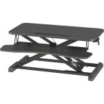 Poste de travail rglable en hauteur bureau assis - debout avec plateau de clavier pour moniteur pc clavier ...