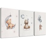 Poster d�coratif pour chambre denfant ? images pour chambre de b�b� gar�on et fille ? gris ballon 30x40cm ...