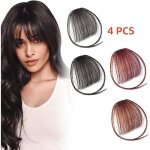 Postiche extension - non spécifié - frange à clips - 4pcs - cheveux synthétiques - facile à porter Postiche extension - non spécifié - frange à clips - 4pcs - cheveux synthétiques - facile à porter