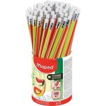 Pot de 72 crayons graphites embout gomme pour concentration - maped - crayons  papier kidy learn