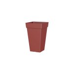 Pot - capri - carr haut 50cm - terre cuite - durable - idal pour plantes