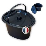 Pot de chambre adulte avec couvercle hygiénique portable et pratique pour la nuit idéal pour camping ... Pot de chambre adulte avec couvercle hygiénique portable et pratique pour la nuit idéal pour camping ...