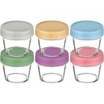 Pot de conservation bb - lot de 6 botes de conservation en verre - couvercle hermtique