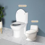 Pot dapprentissage pour enfants conception monobloc forme ergonomique 39 � 32 � 27 cm gris huole