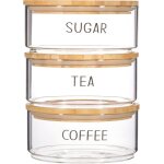 Bocaux de conservation - beijiyi - lot de 3 - verre borosilicat� - couvercles herm�tiques - 39 litres ...