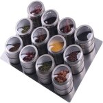 Pots  pices magntiques en acier inoxydable avec plateau pour la cuisine paquet de 12