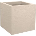 Pot de fleurs carr� 30 cm - eda - volcania up - 21 l - int�rieur / ext�rieur - d�cor pierre - 295 x 295 ...