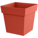 Pot de fleur carr� - eda - toscane - 50 cm - 87 l - int�rieur / ext�rieur - 495 x 495 x h. 525 cm - orange ...