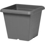 Pot de fleurs carr - garden id - teramo noir - anthracite - 40 x 35 cm - rsistant aux rayures - effet ...